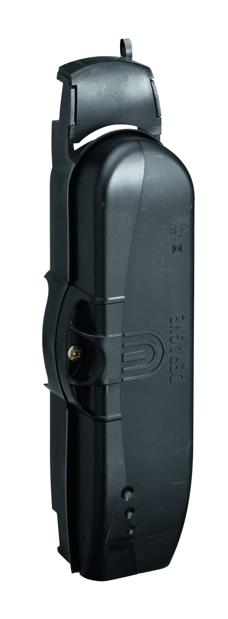 Depagne - Boîtier Electra 593 classe II noir - 4 bornes 2x16 mm² - 1 coupe-circuit Ph+N +