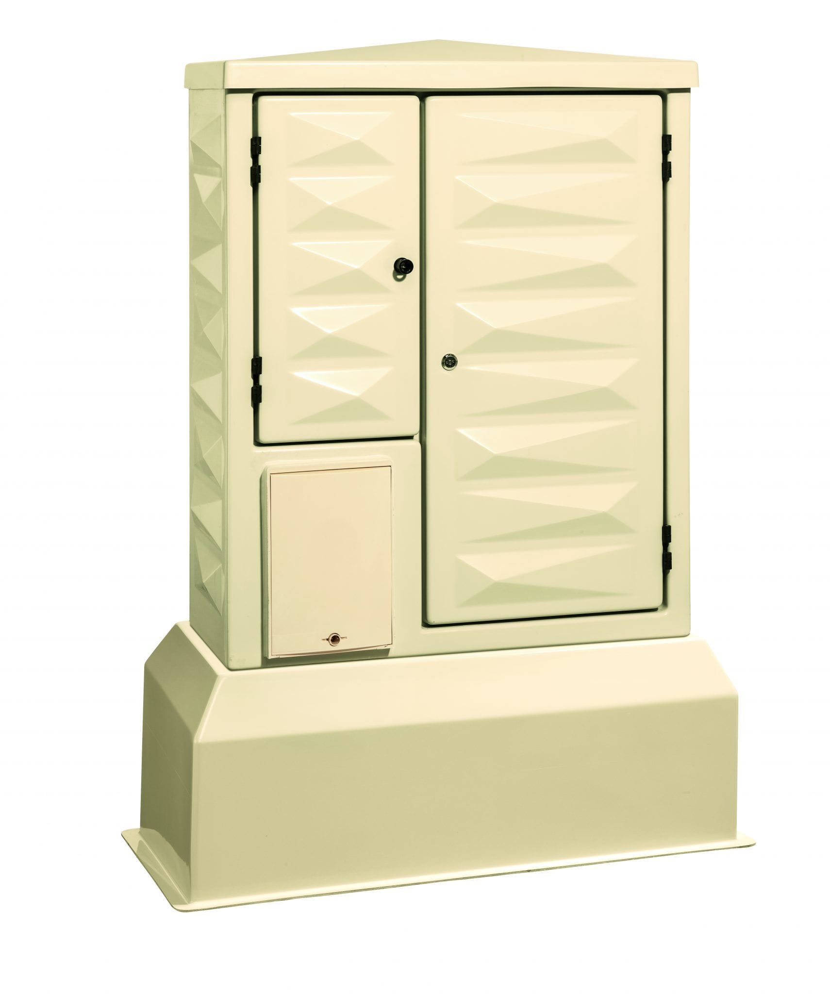 Depagne - Socle polyester 2 modules ivoire - 375x1045x553
