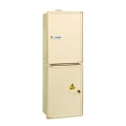 Depagne - Coffret double S20 ivoire superposé avec panneau S20 monophasé - serrure rectang