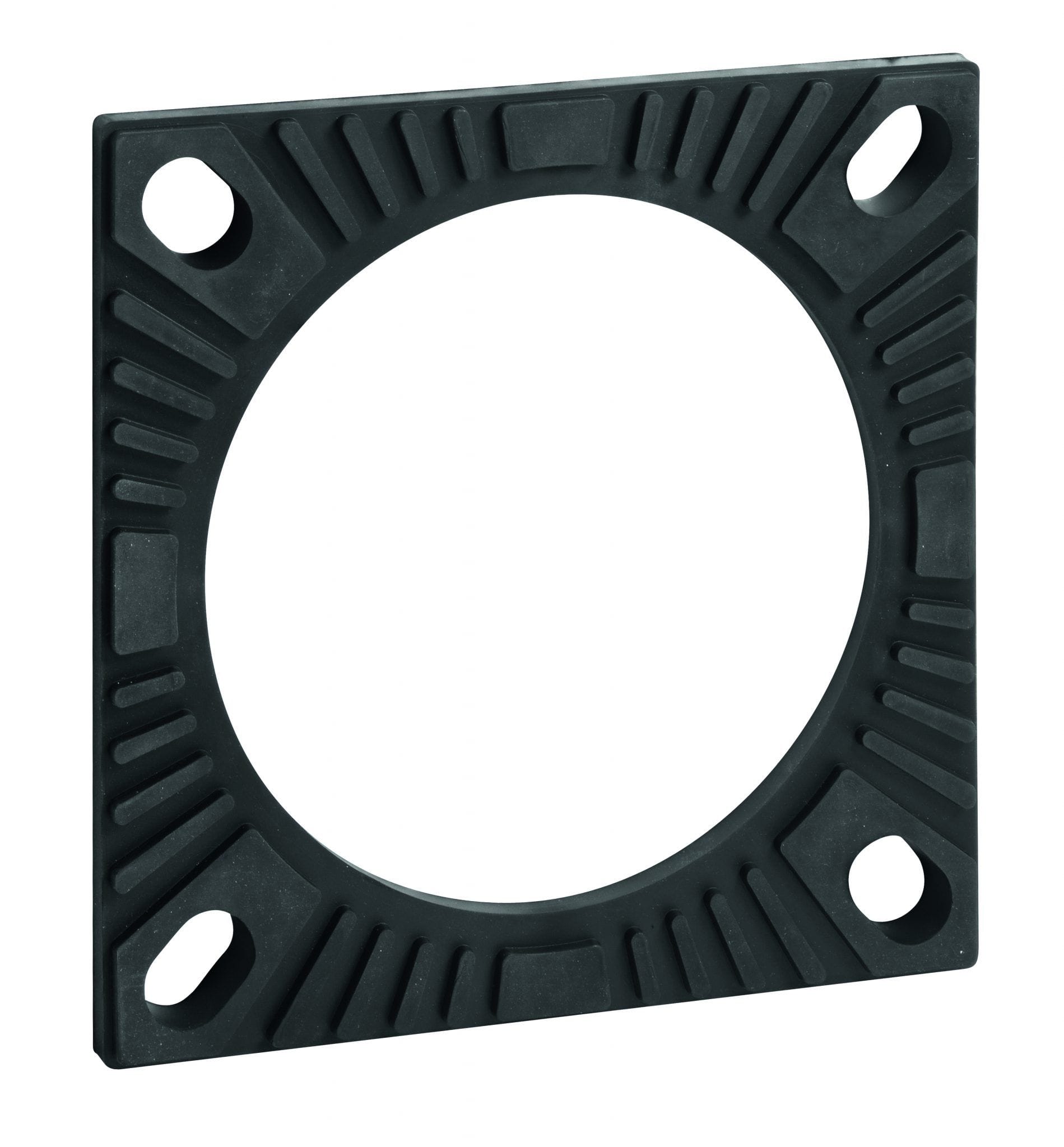 Depagne - Semelle de candélabre noir 400x400 mm - entraxe 300x300 mm - épaisseur 20 mm