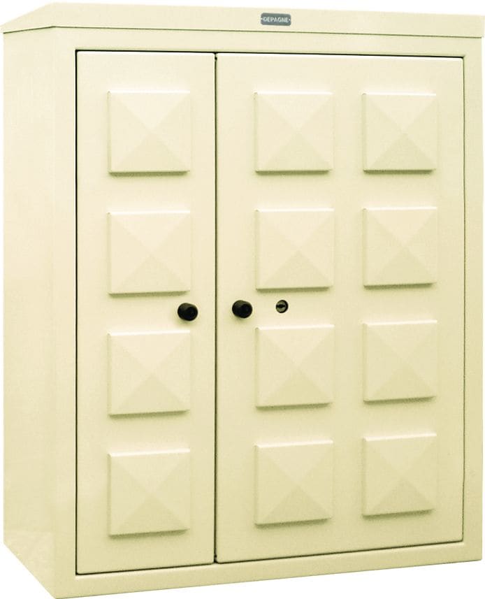 Depagne - Armoire Taillefer 970 ivoire - 2 portes anti-affiche (petite 300 mm + grande 600