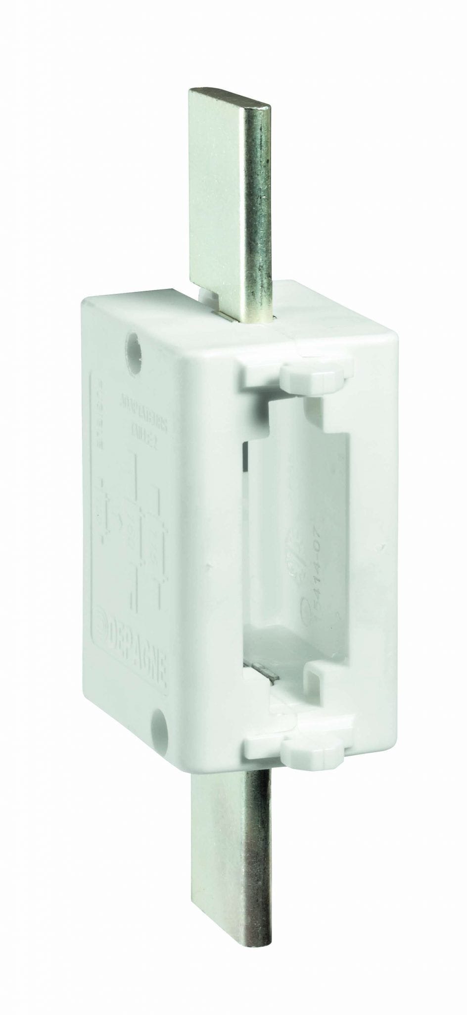 Depagne - Adaptateur blanc taille 2 pour cartouche fusible à couteau taille 00 - entraxe 1