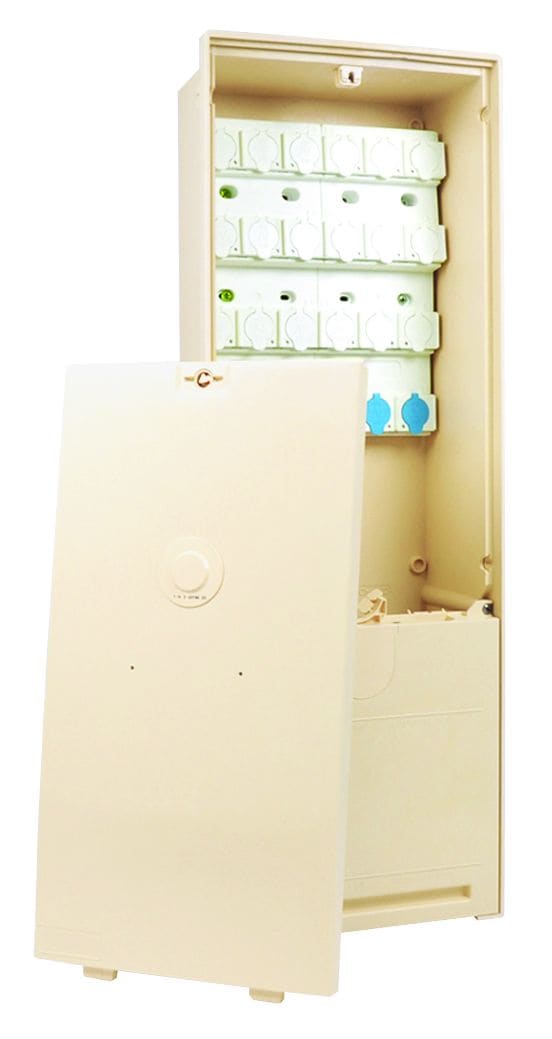 Depagne - Borne REMBT 300 ivoire - sigle Enedis - nu