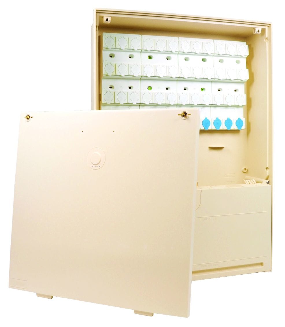 Depagne - Borne REMBT 600 ivoire - sigle Enedis - nu