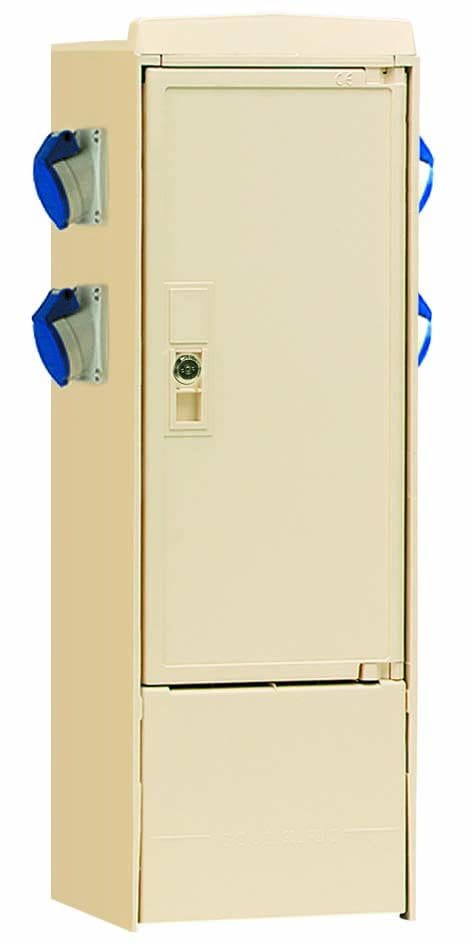 Depagne - Sourcelec 218 ivoire - Equipé 4 prises 2P+T 16A IP44 avec protection