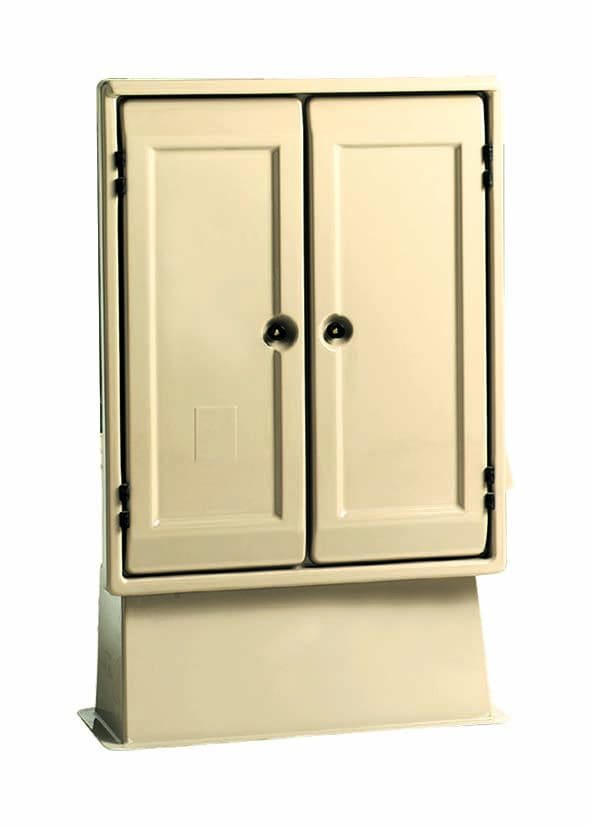 Depagne - Armoire forain 731 ivoire - 2 portes lisses, 2 compartiments juxtaposés équipés