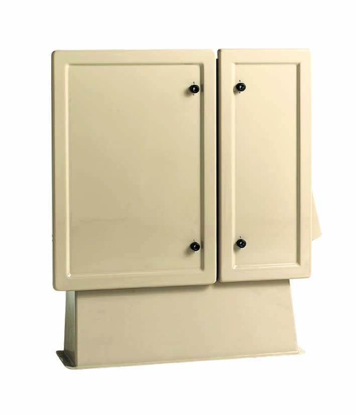 Depagne - Armoire forain 732 ivoire - 2 portes lisses, 2 compartiments juxtaposés