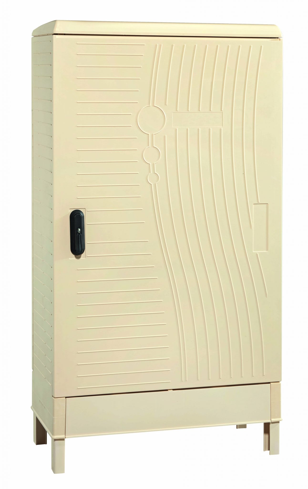 Depagne - Armoire BPS composite ivoire - socle intégré + serrure demi cylindre Européen tr