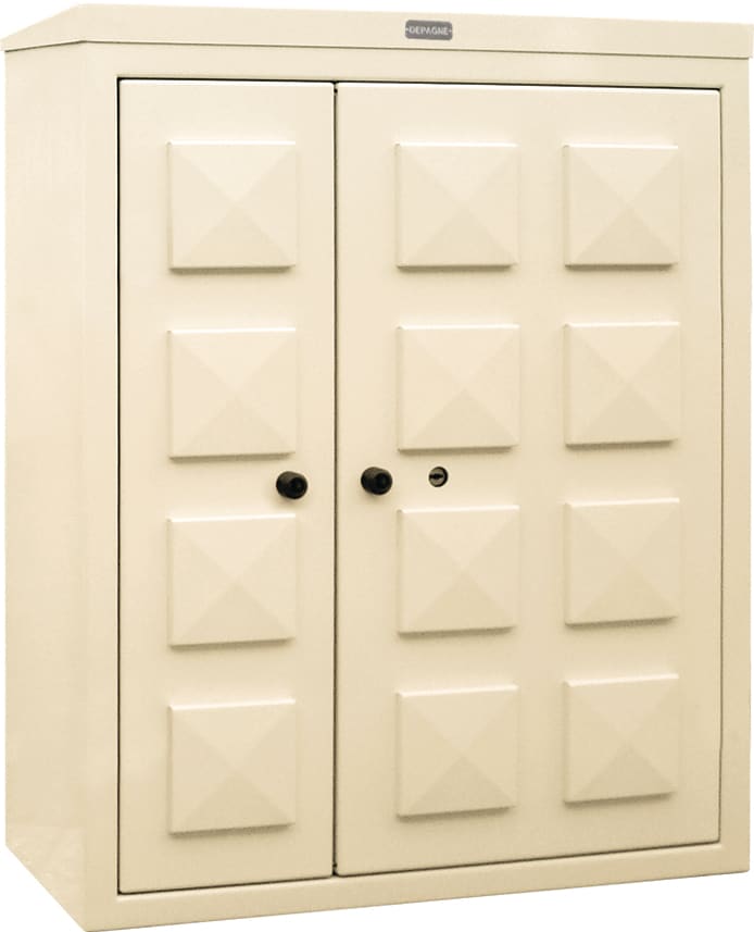 Depagne - Armoire Taillefer 670 ivoire - 2 portes anti-affiche (petite 300 mm) - Equipée p