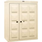 Depagne - Armoire Taillefer 670 ivoire - 2 portes anti-affiche (petite 300 mm) - Equipée p
