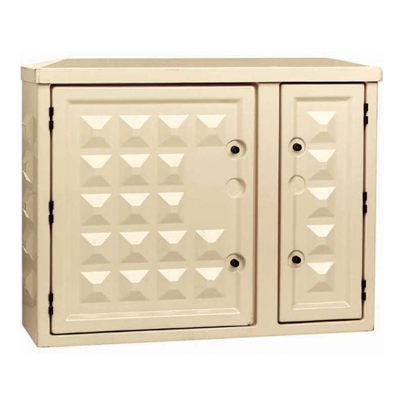 Depagne - Armoire Belledonne 685 ivoire - 2 portes anti-affiche avec plage - nue