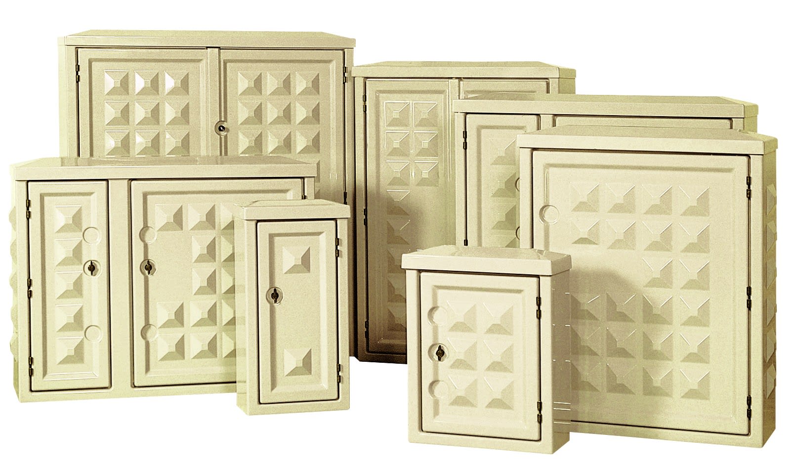 Depagne - Armoire Belledonne 685 ivoire - 2 portes anti-affiche avec plage - nue