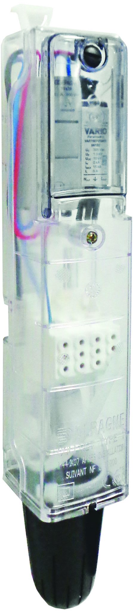 Depagne - Boîtier type 1 classe II transparent - 4 bornes 3x16 mm² - ensemble coupe-circui