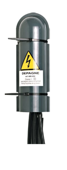 Depagne - Boîtier de raccordement Signal - double coquille gris - sans bornier