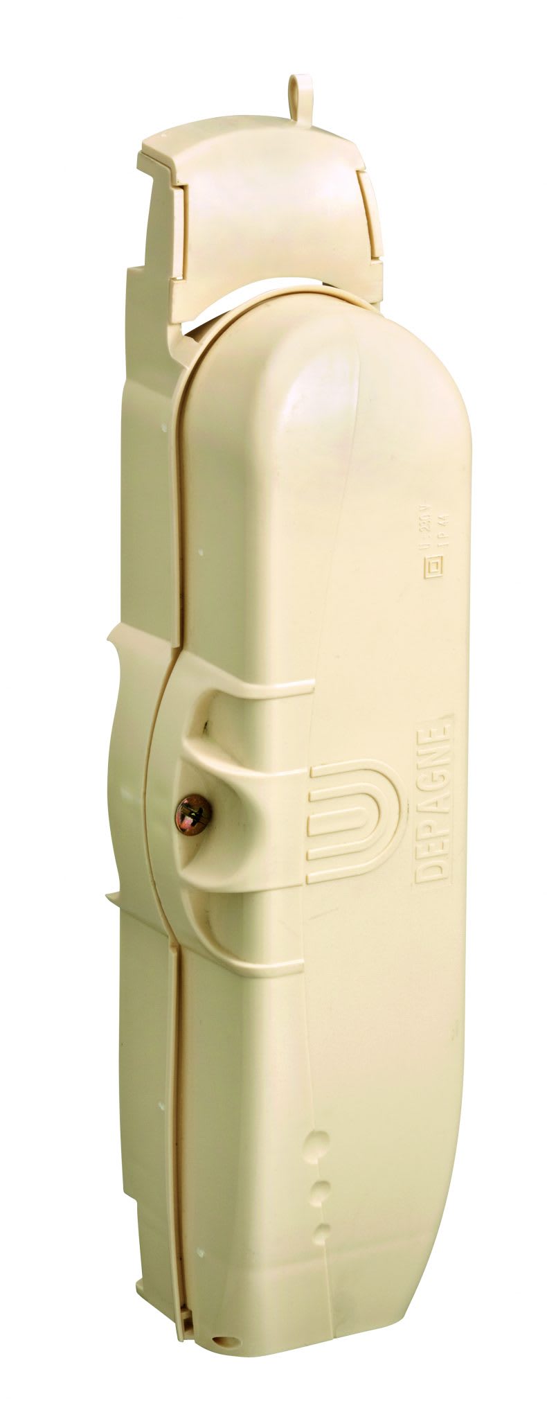 Depagne - Boîtier Electra 593 classe II ivoire - 4 bornes 2x16 mm² - 2 coupe-circuits Ph+N