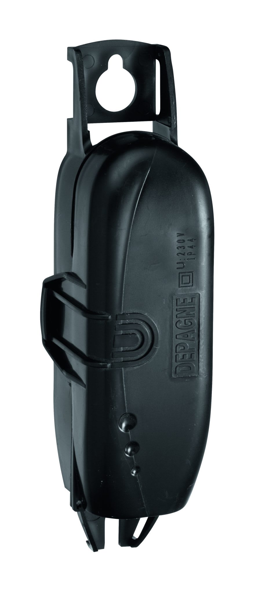 Depagne - Boîtier type 597 classe II noir - 1 coupe-circuit Ph+N + RED 12 différentiel 30m