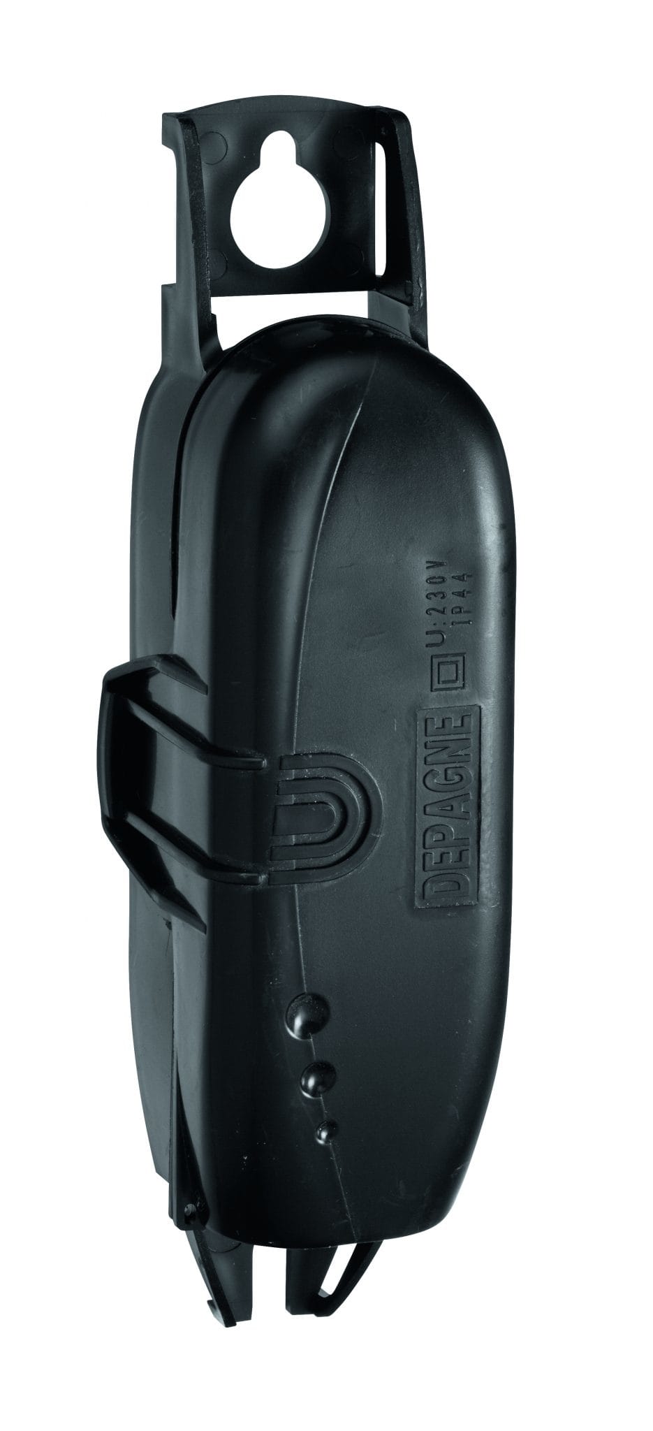 Depagne - Boîtier Electra 597 classe II noir - 2 coupe-circuits Ph+N + fusibles 6A