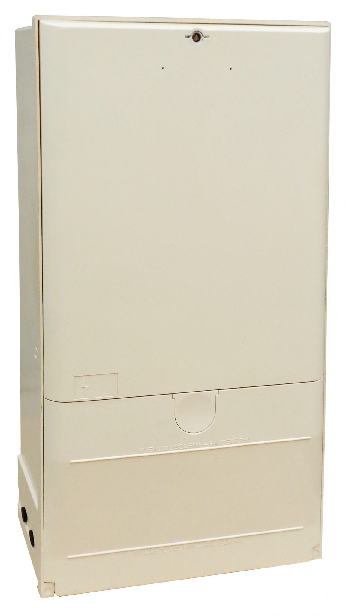 Depagne - Coffret Oisans 125 CIBE ivoire - 1 porte lisse, 2 compartiments superposés avec