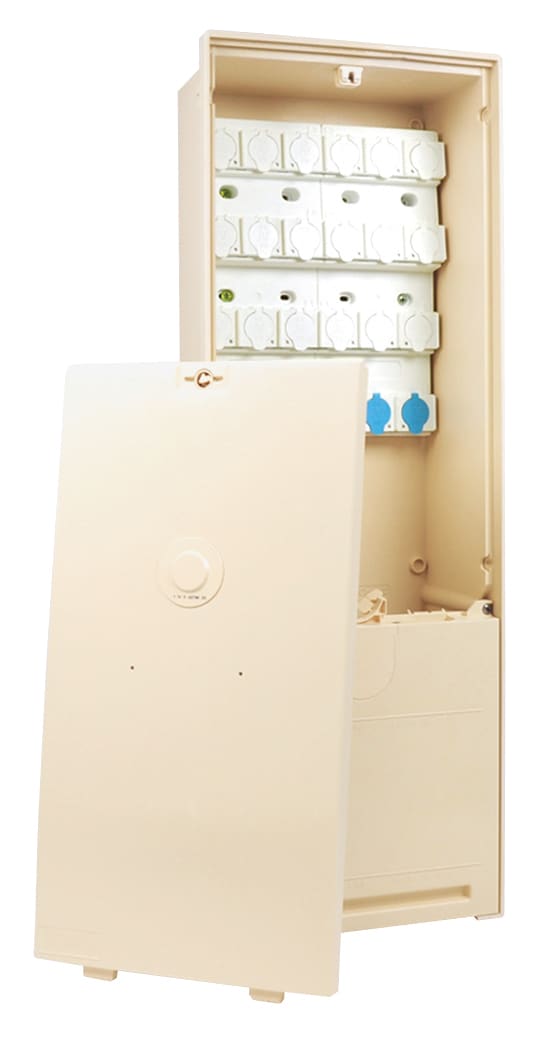 Depagne - Borne REMBT 300 ivoire - sigle Enedis - nu