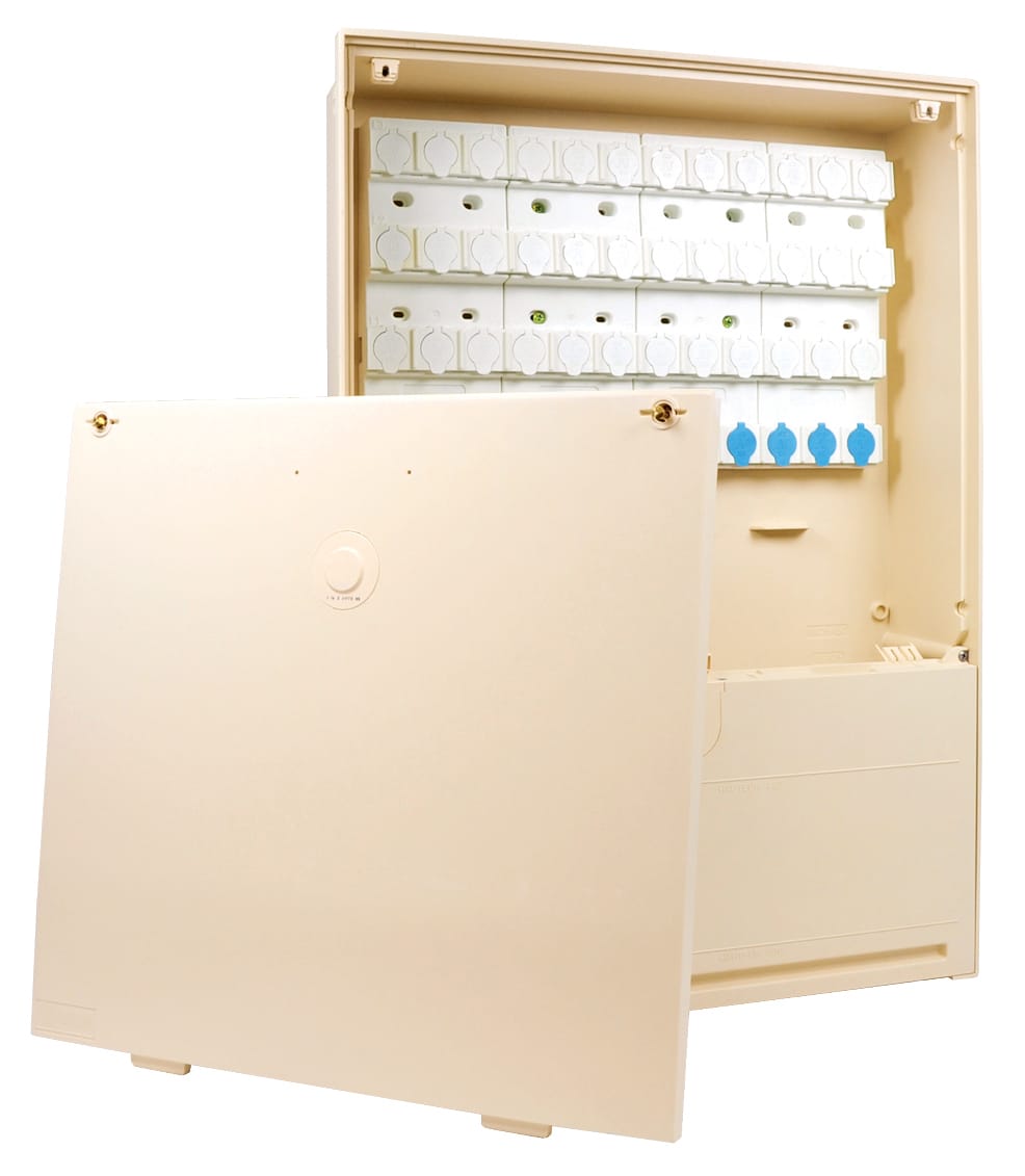 Depagne - Borne REMBT 600 ivoire - sigle Enedis - nu