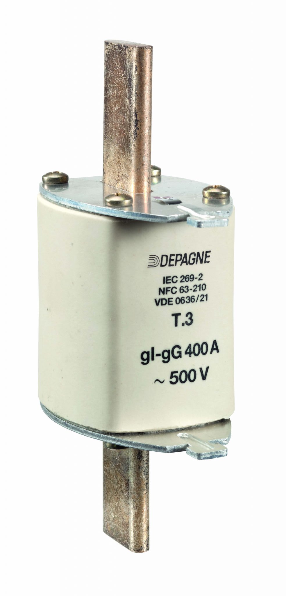 Depagne - Cartouche fusible à couteau NH industrielle (HPC) taille 3, gG - 500A