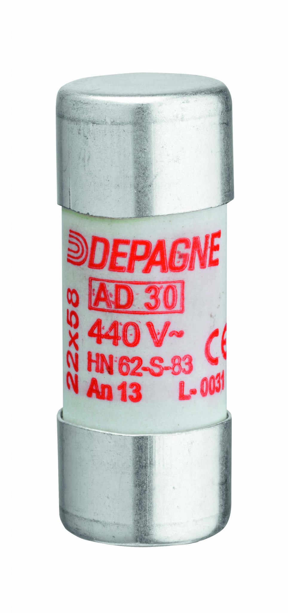 Depagne - Cartouche fusible cylindrique NF AD 22x58 - 60A