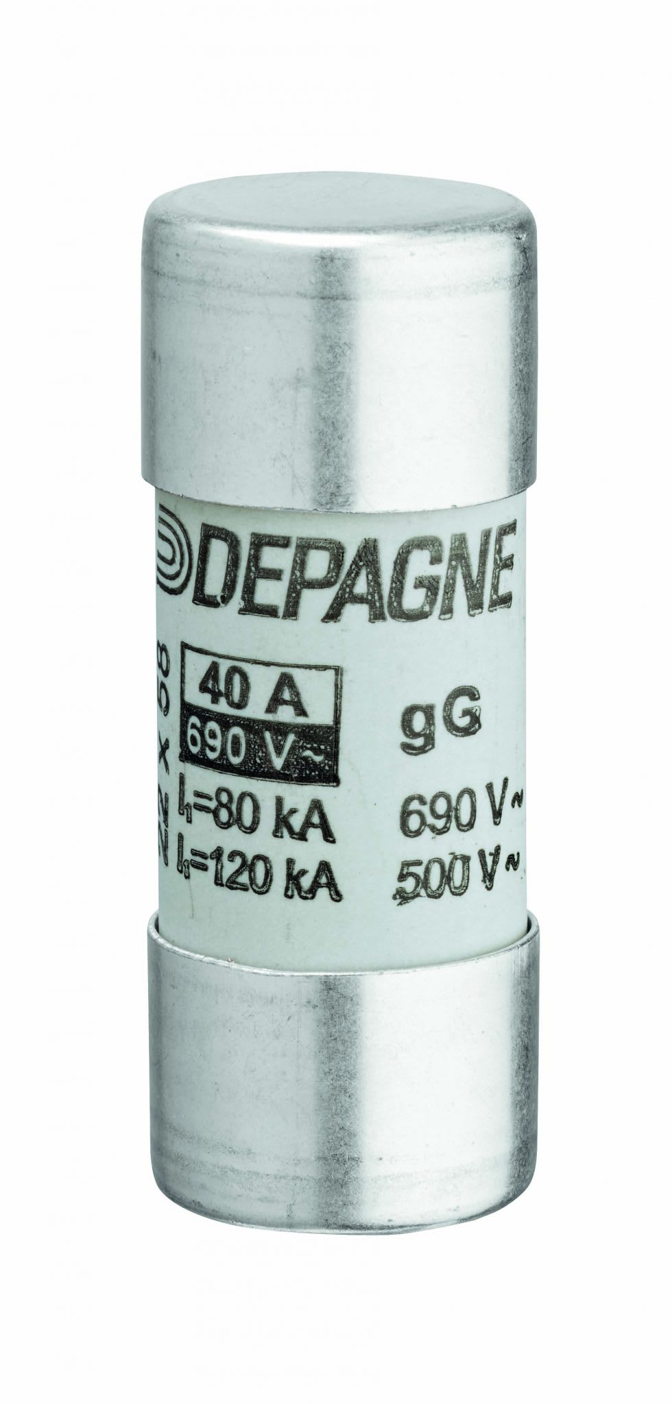 Depagne - Cartouche fusible cylindrique NF industrielle 22x58, gG avec voyant - 25A