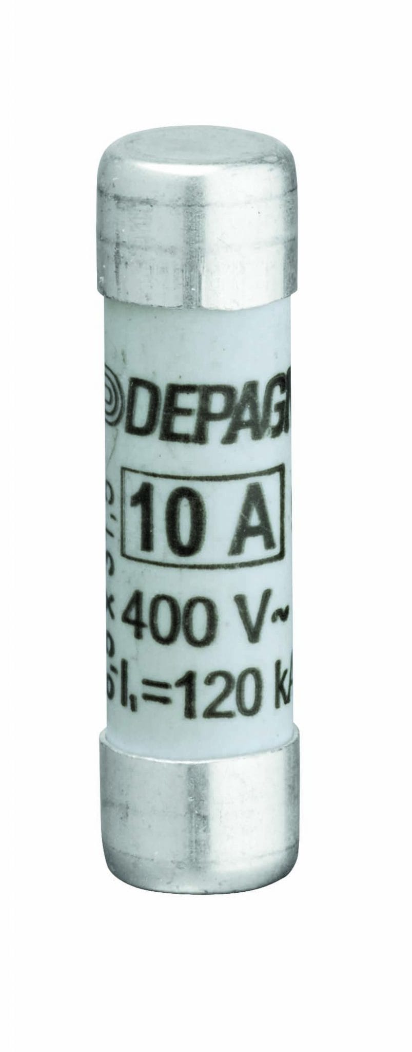 Depagne - Cartouche fusible cylindrique NF industrielle 8x32, gG avec voyant - 8A