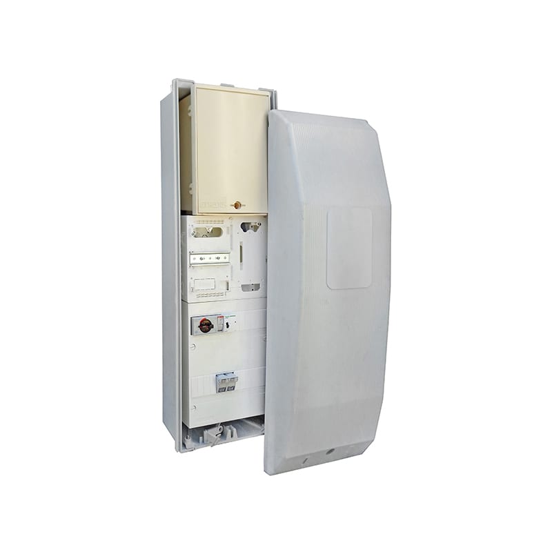 Depagne - Coffret S17T2 CIBE avec 4 pattes de fixation sur poteau feuillard - 1 porte anti