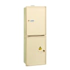 Depagne - Coffret double S20 ivoire superposé avec panneau S20 monophasé - serrure rectang