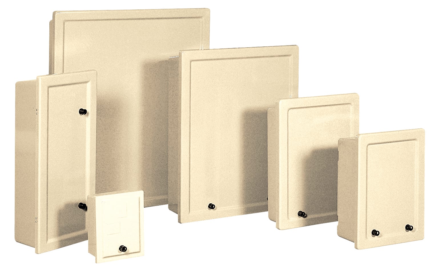 Depagne - Coffret Meije 1000x500 ivoire - 1 porte lisse avec CIBE triphasé 60A - Equipé pl