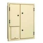 Depagne - Coffret Oisans 1000x800 ivoire - 2 portes lisses, 2 compartiments juxtaposés ave