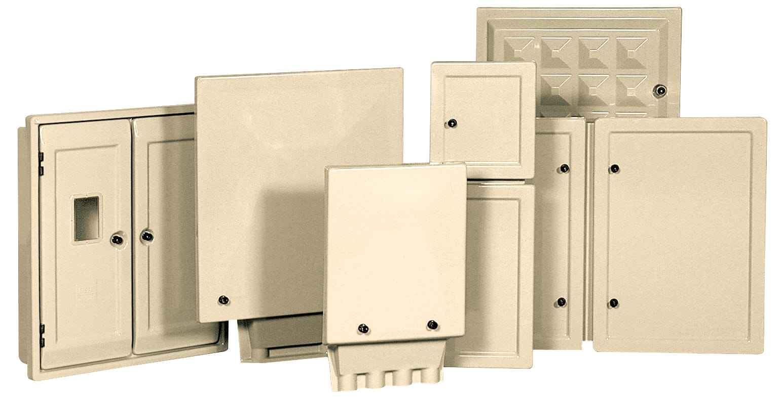 Depagne - Coffret Oisans 1000x800 ivoire - 2 portes lisses, 2 compartiments juxtaposés ave