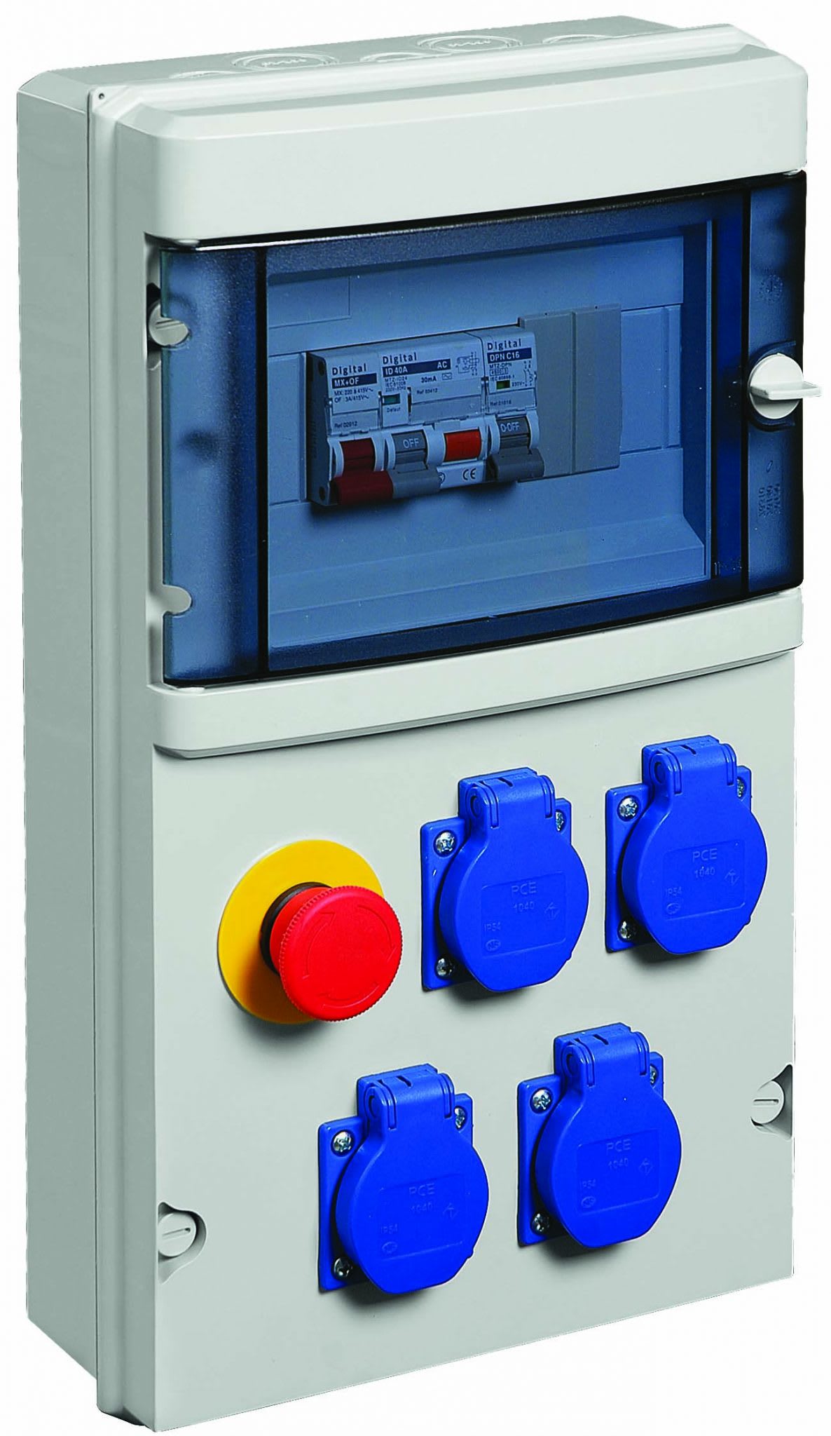 Depagne - Coffret de distribution gris - 4 prises bipolaires :