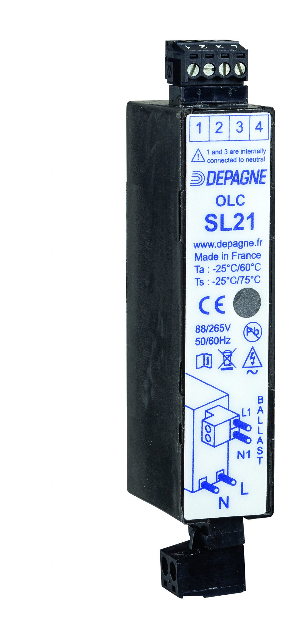 Depagne - Option contrôleur SL21 avec mesure - Ballast 1-10V et entrée contact sec, en gra