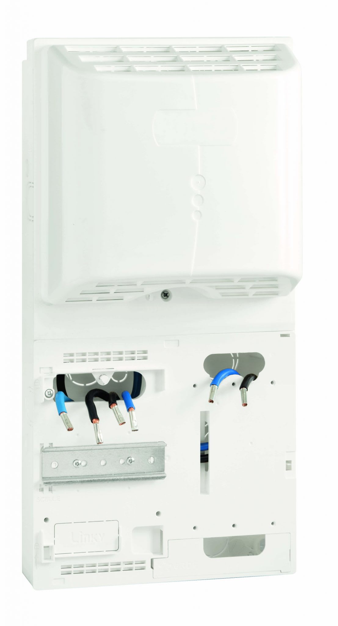 Depagne - Panneau MONOPHASE avec CC - 500x250 blanc - connecteurs de raccordement à perfor