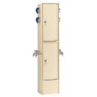 Depagne - Sourcelec 238 ivoire - Equipé 4 prises 2P+T 16A IP44 avec protection + 4 robinet