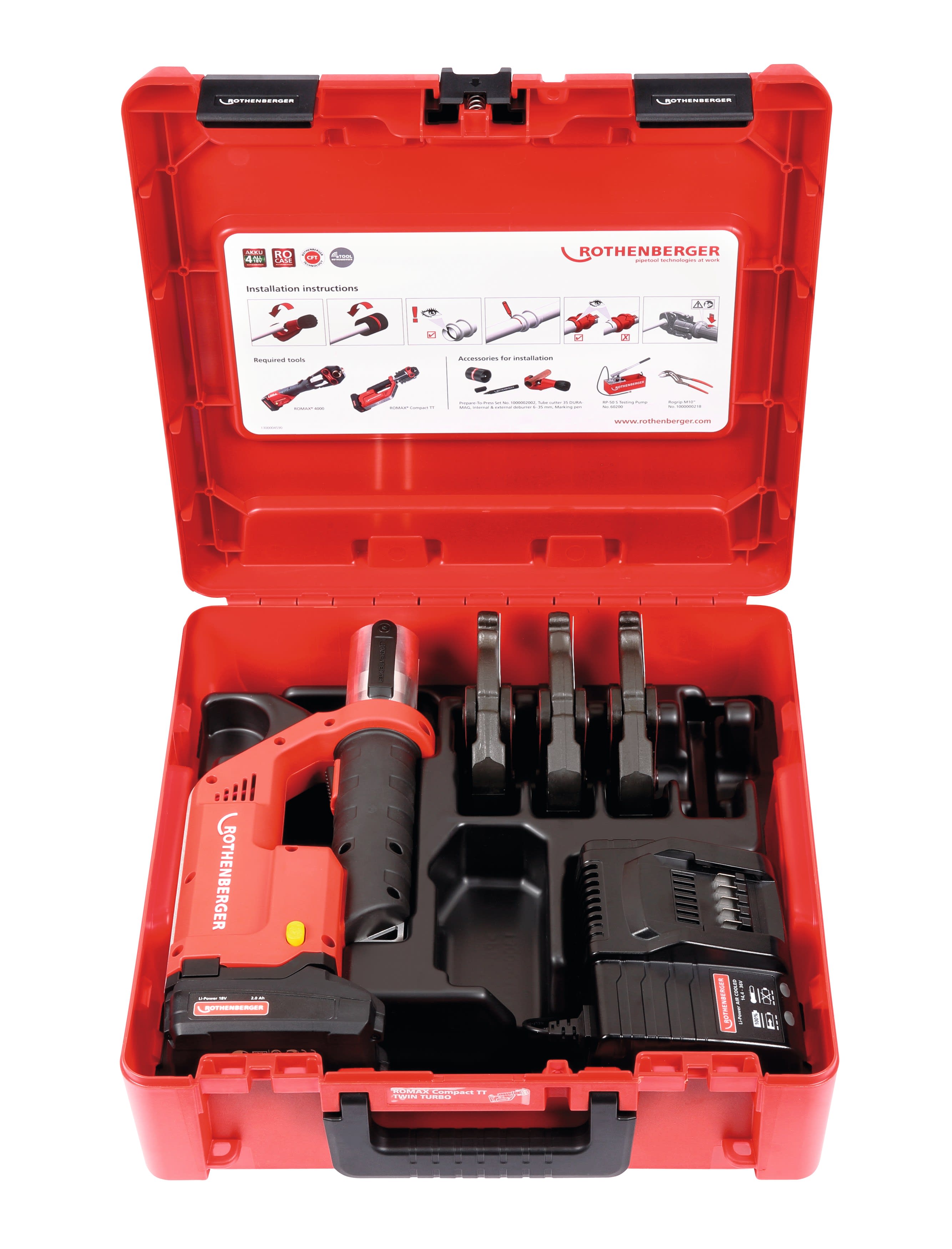 Rothenberger - ROMAX ComTT PB-Set SV15-22-28, batt.2Ah