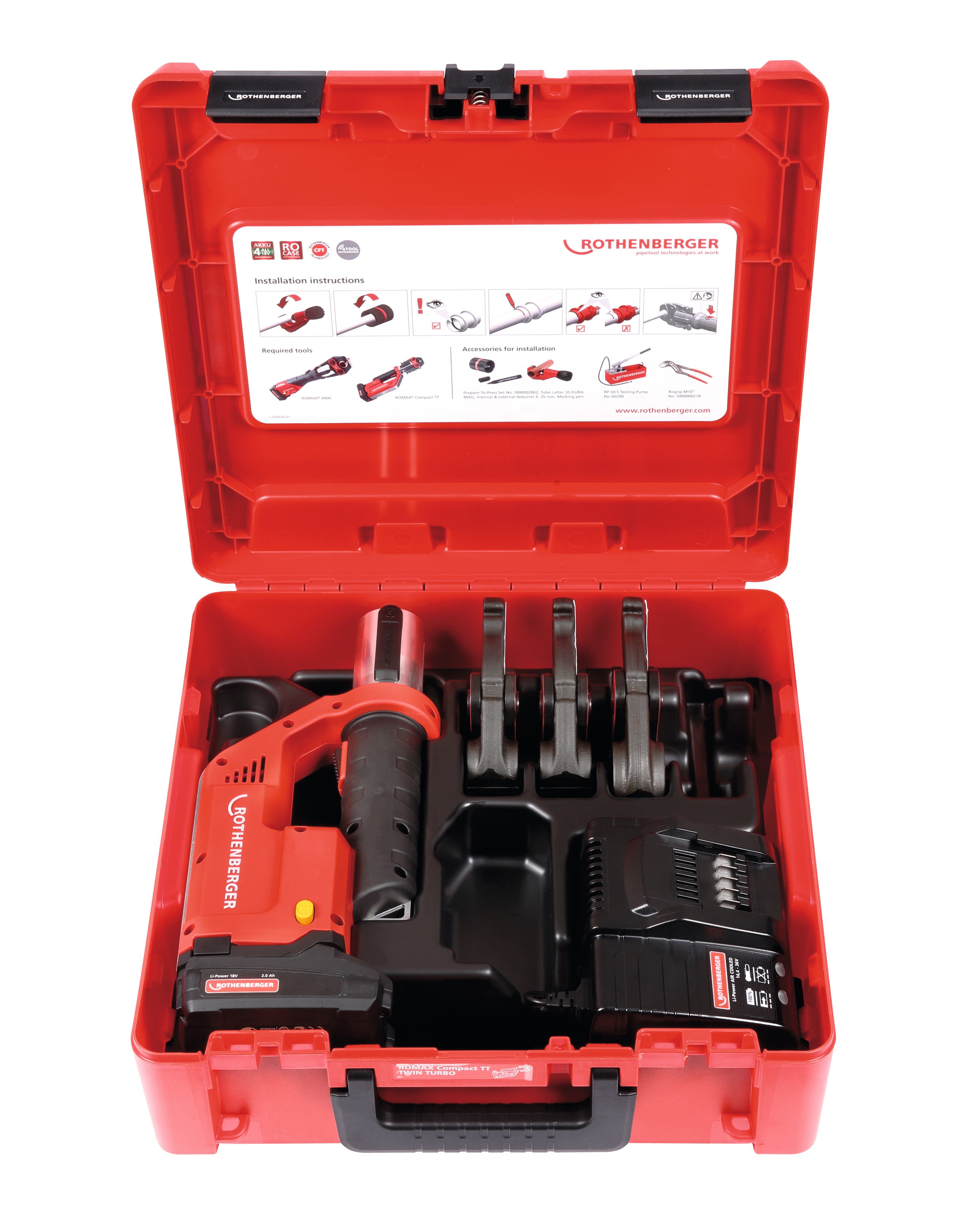 Rothenberger - ROMAX ComTT PB-Set TH16-20-26, batt.2Ah