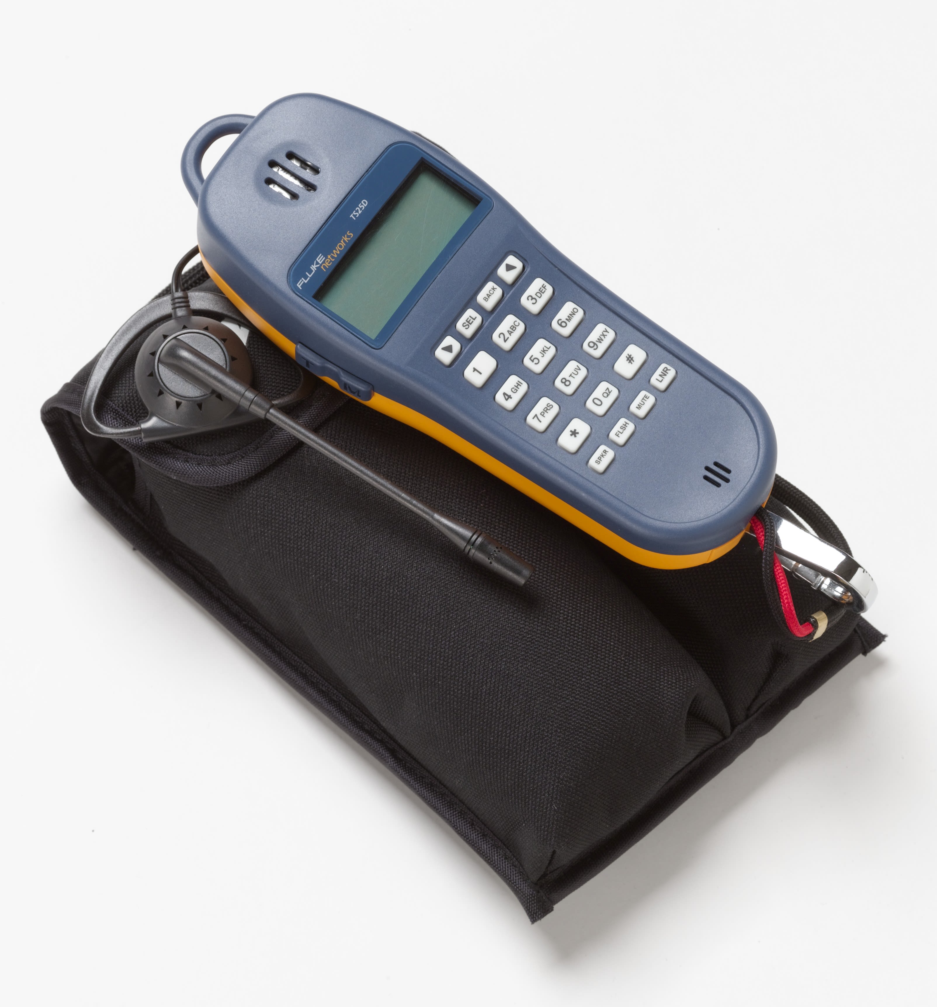 Fluke Networks - Instrument de test TS25D avec écouteur et poche de rangement