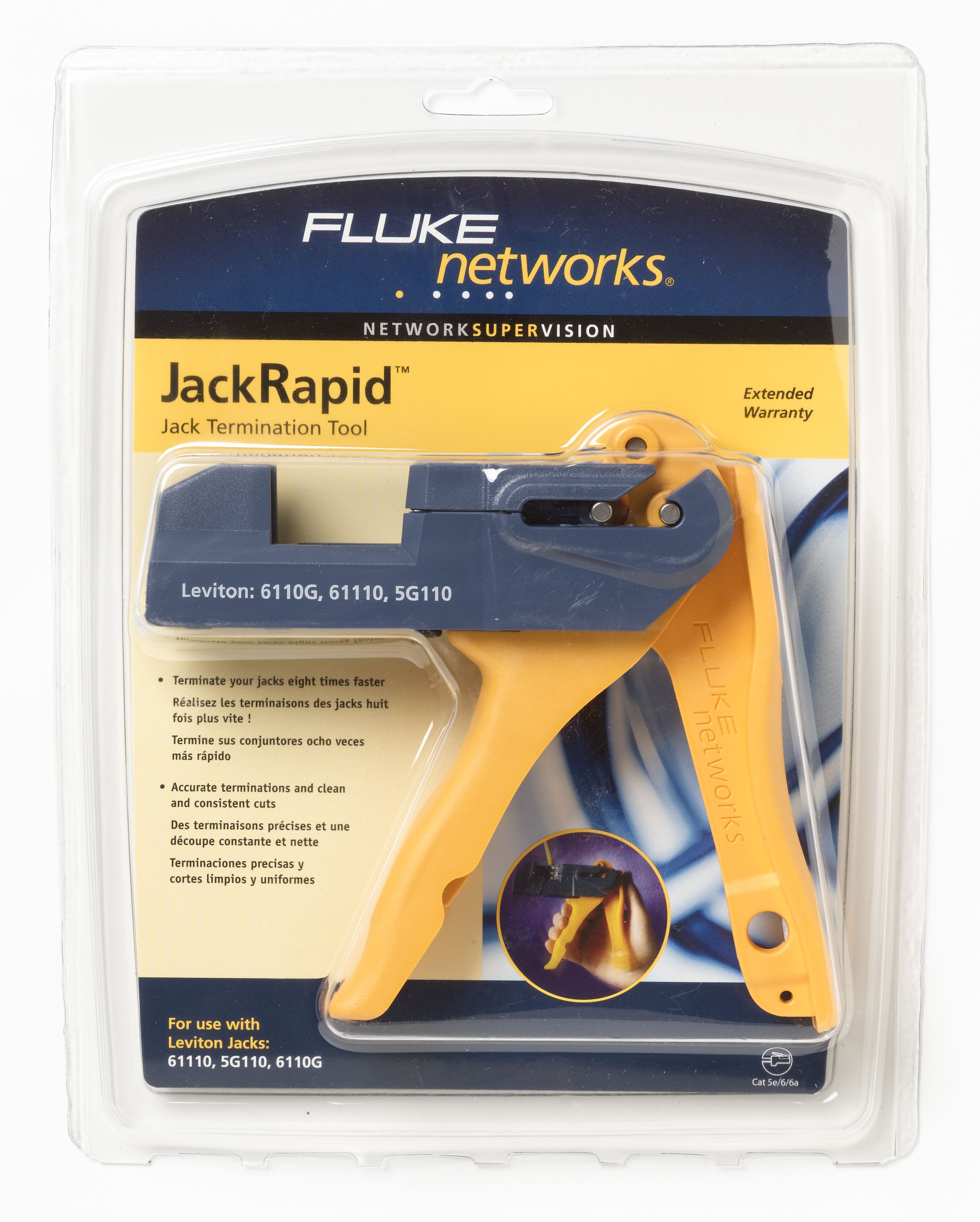 Fluke Networks - Outil de raccordement JackRapid (pour Leviton 61110, 5G110, 6110G)