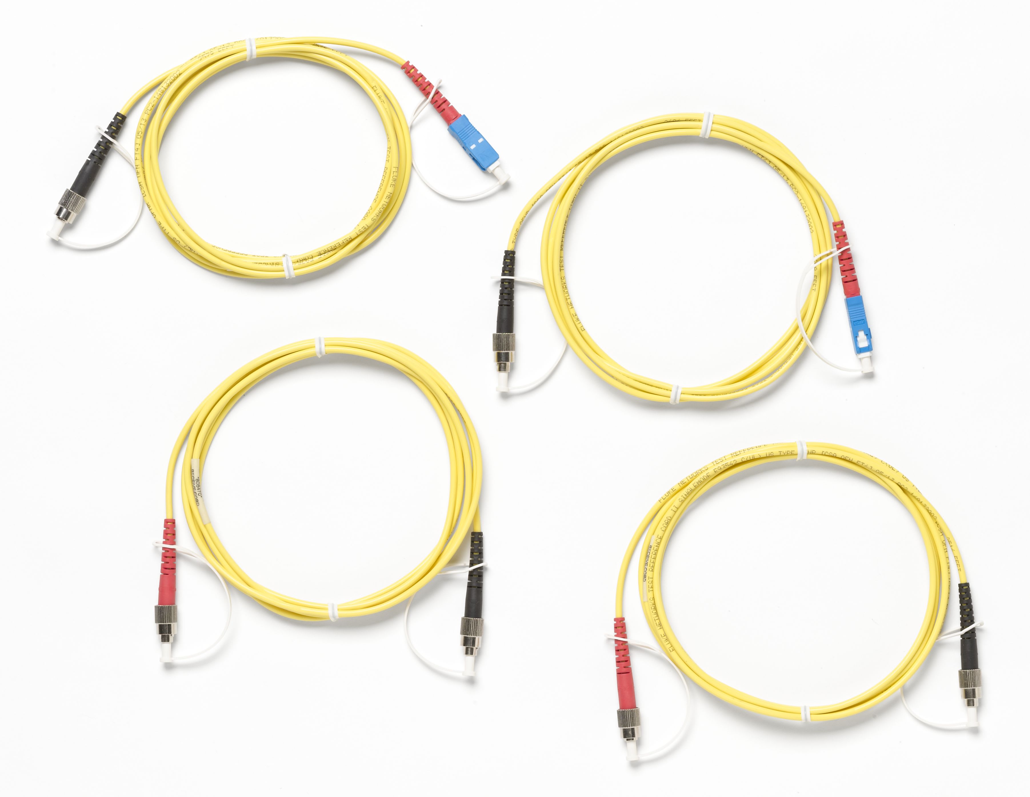 Fluke Networks - Kit de cordons de test de référence (TRC) monomodes, 2 m, (2) SC/FC, (2) FC/FC