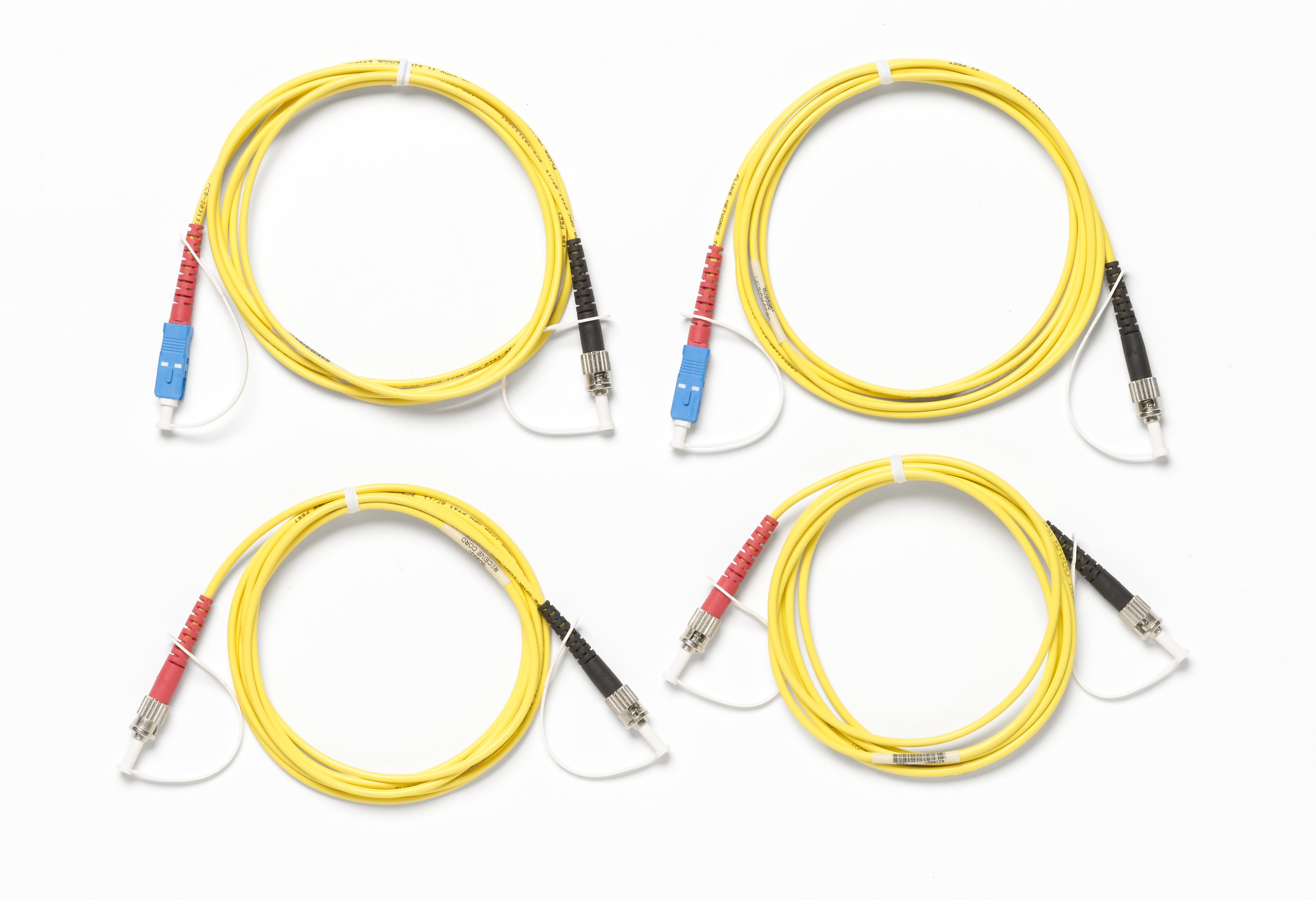 Fluke Networks - Kit de cordons de test de référence (TRC) monomodes, 2 m, (2) SC/ST, (2) ST/ST
