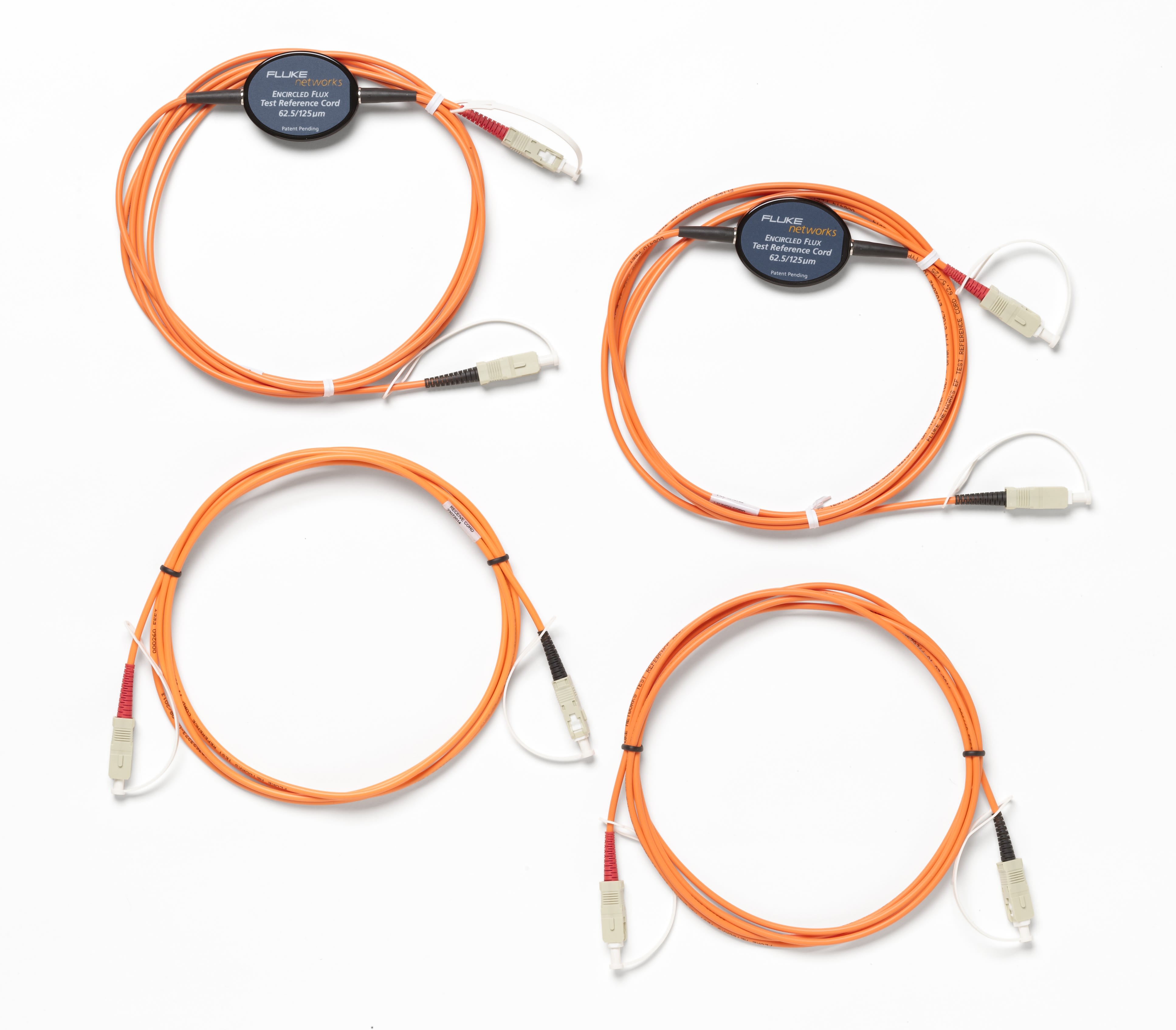 Fluke Networks - Kit de cordons multimodes (EF) pour tester des fibres optiques 62,5 µm SC