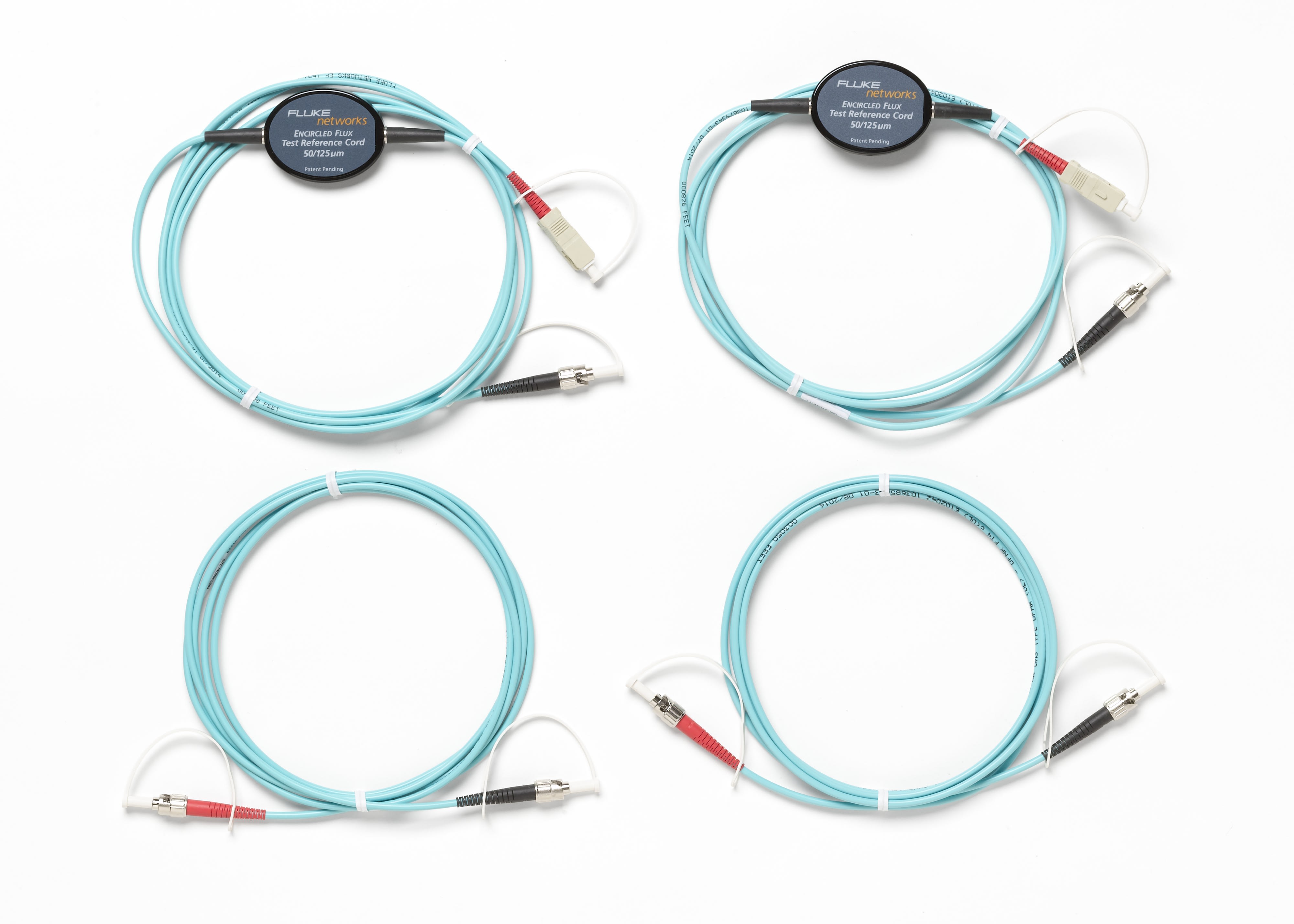 Fluke Networks - Kit de cordons  (TRC) multimodes  (EF) pour tester des fibres optiques 50 µm ST