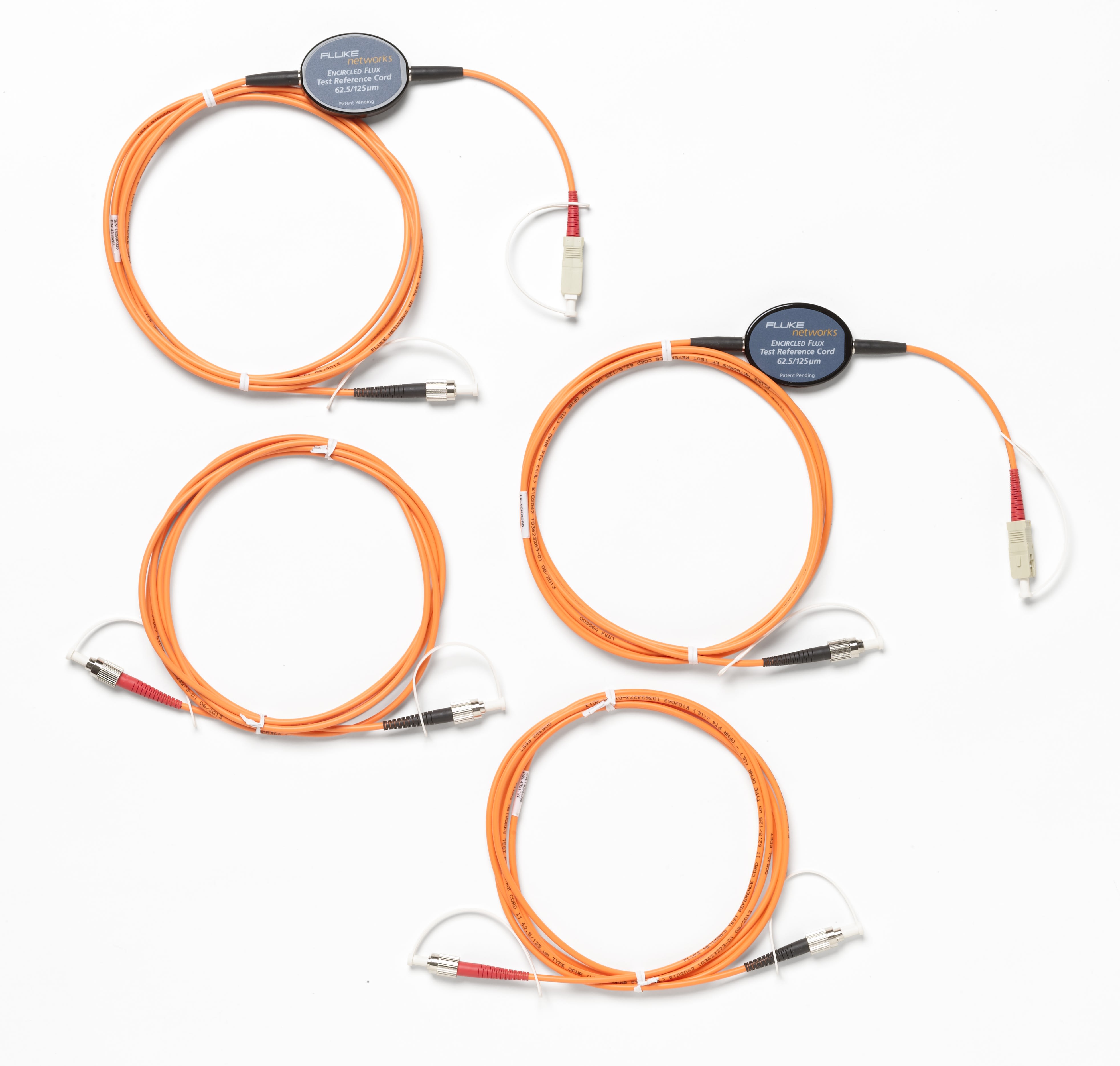 Fluke Networks - Kit de cordons multimodes (EF) pour tester des fibres optiques 62,5 µm FC