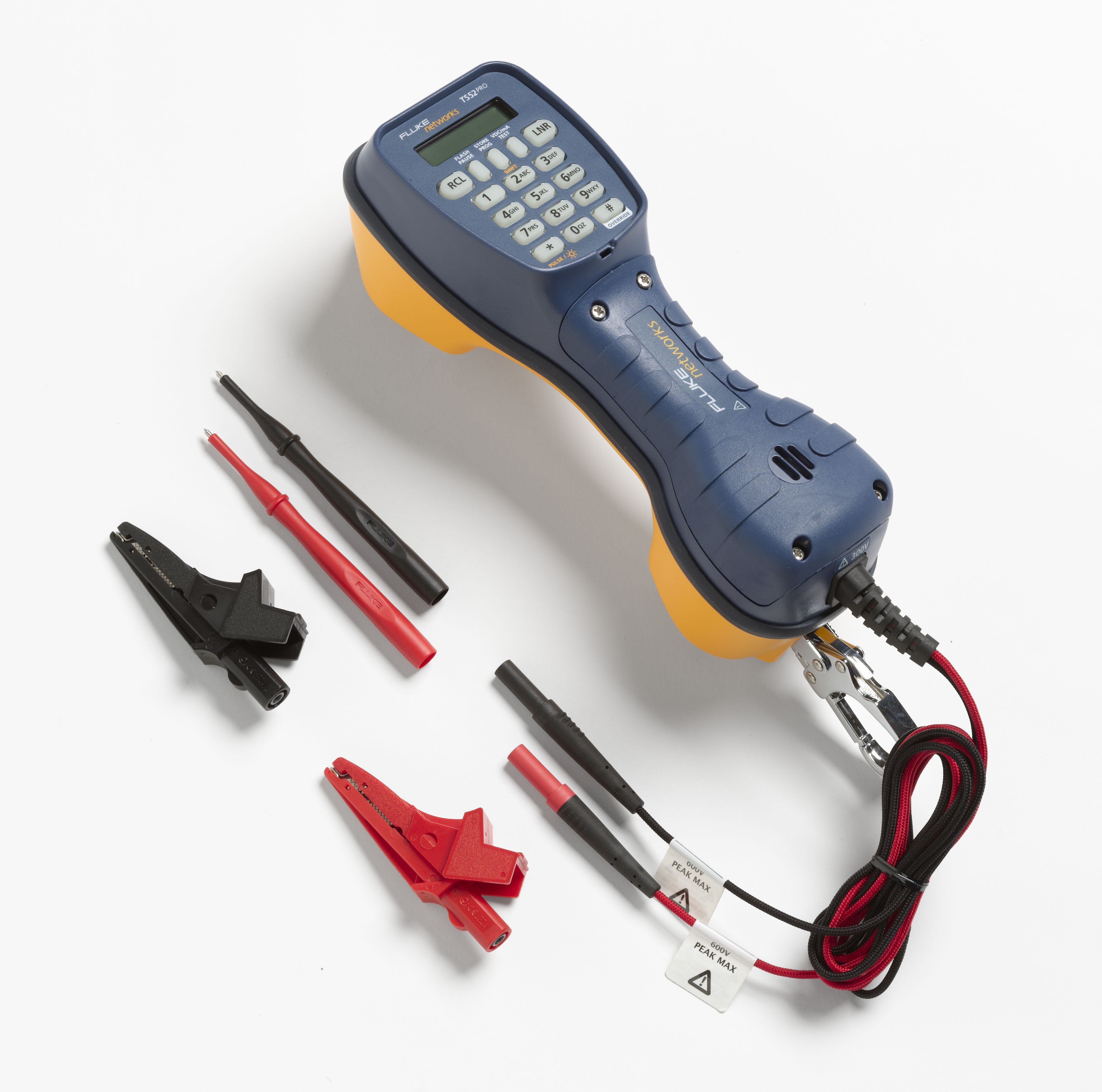 Fluke Networks - Instrument de test TS52 PRO avec bananne et pinces crocodiles xl et sonde test
