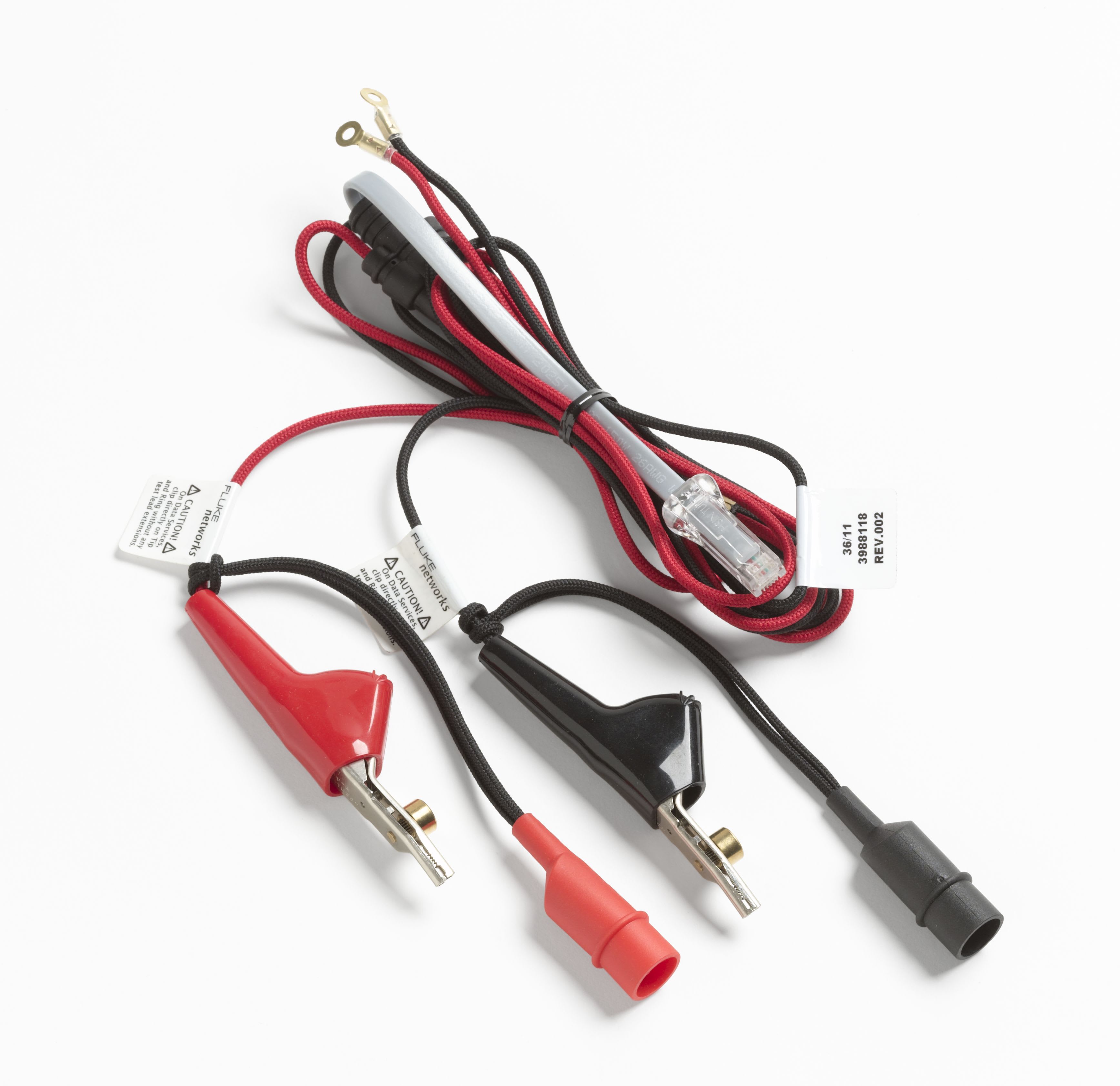 Fluke Networks - ABN de cordons de test avec pinces + RJ11 pour ABN TS54, TS53, TS23