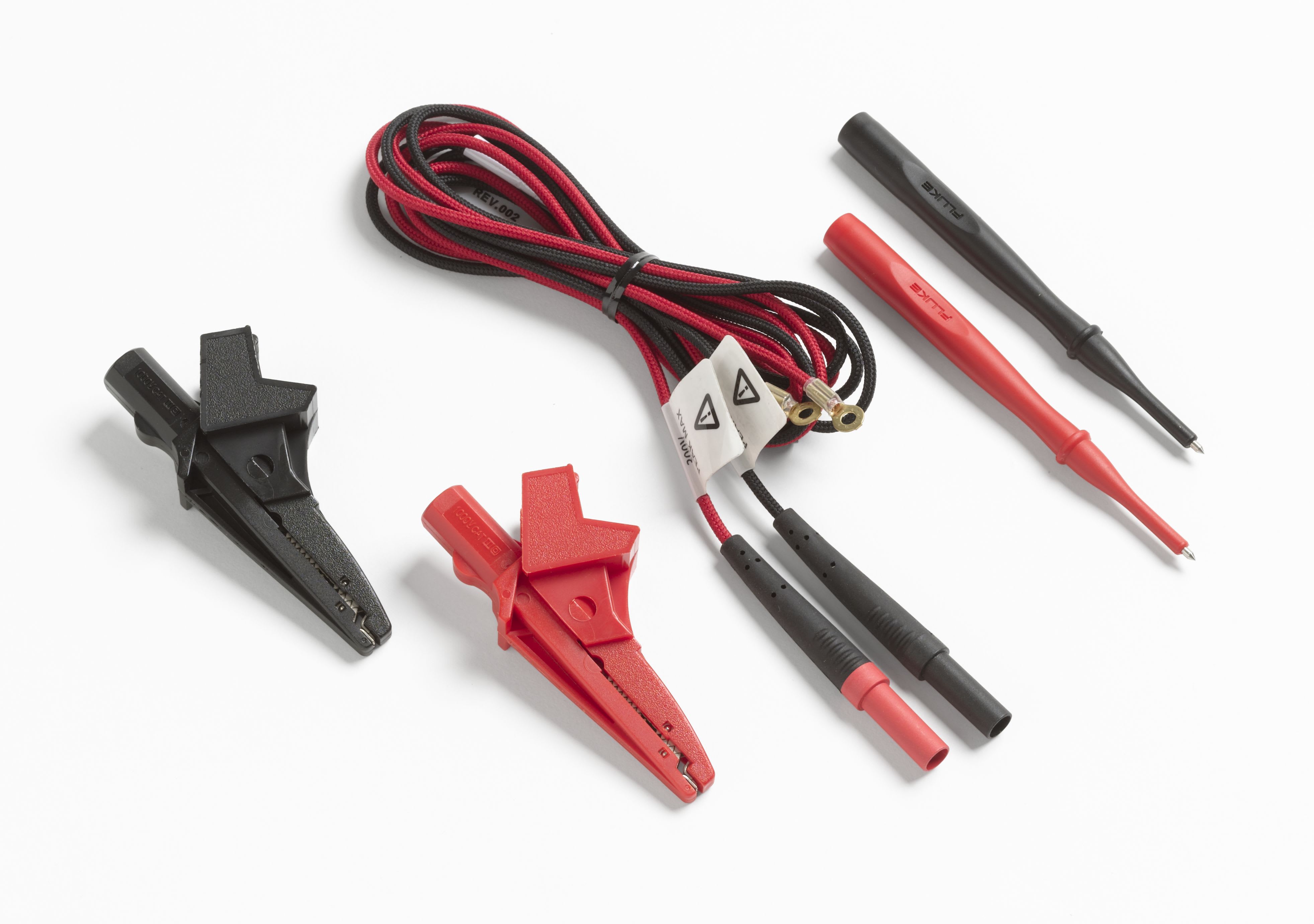 Fluke Networks - Fiche banane 4 mm  cordon+ test de pinces crocodile xl pour TS53, TS53, TS23