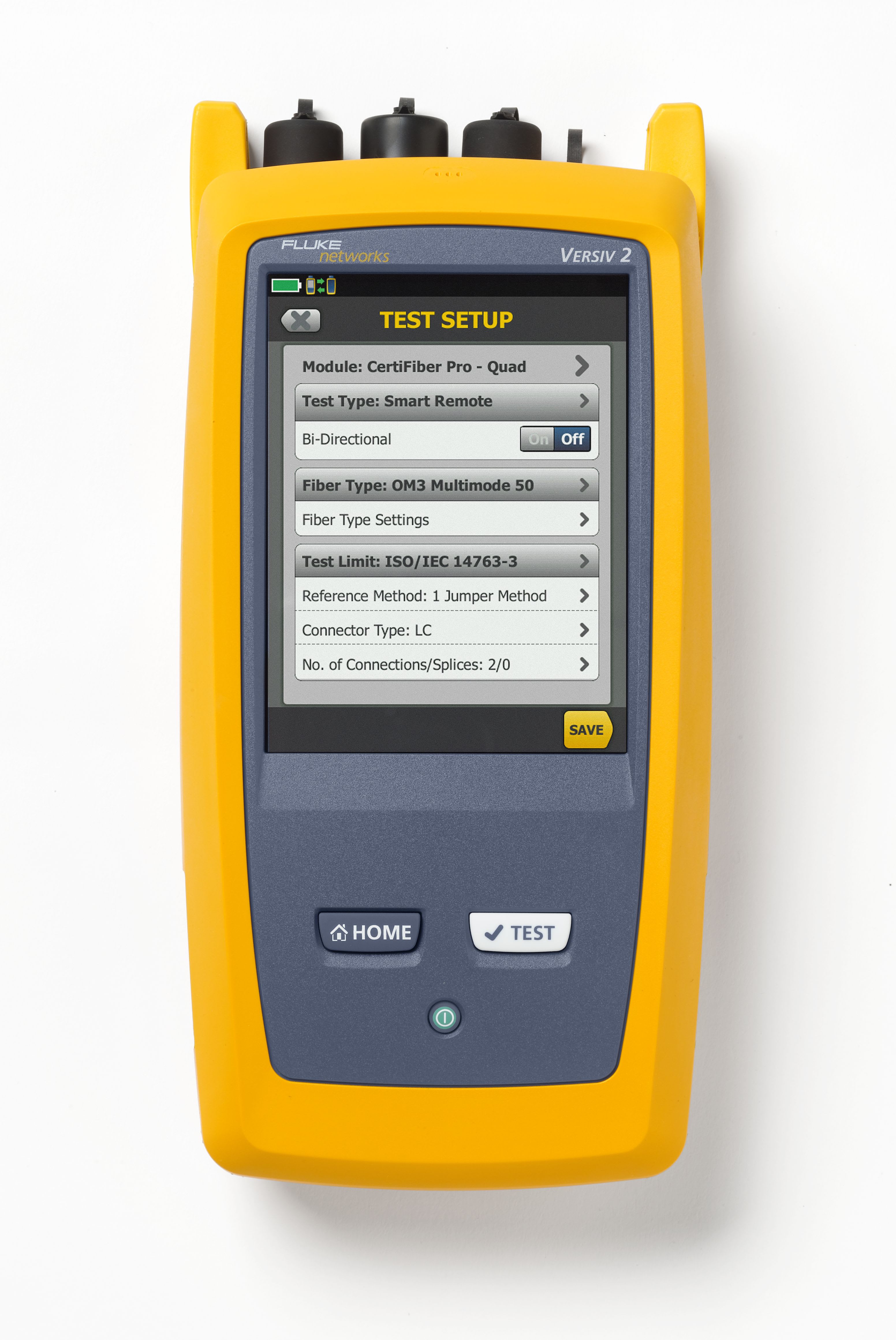Fluke Networks - CertiFiber Pro Quad OLTS: modules Versiv2 + modules Quad, version sans Wi-Fi